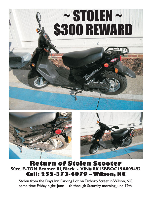 Stolen Scooter Ad