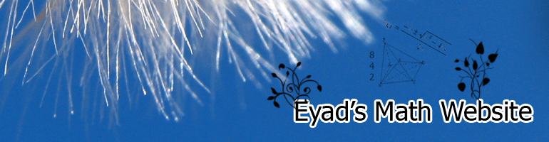 Banner- Eyad's Math Website