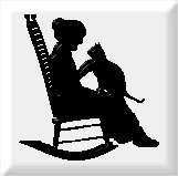 woman in rocking chair with cat