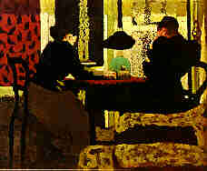 Dos mujeres bajo la lmpara, de Edouard Vuillard. 1892
