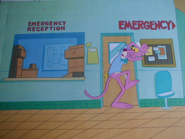 Pink Panther cartoon cel