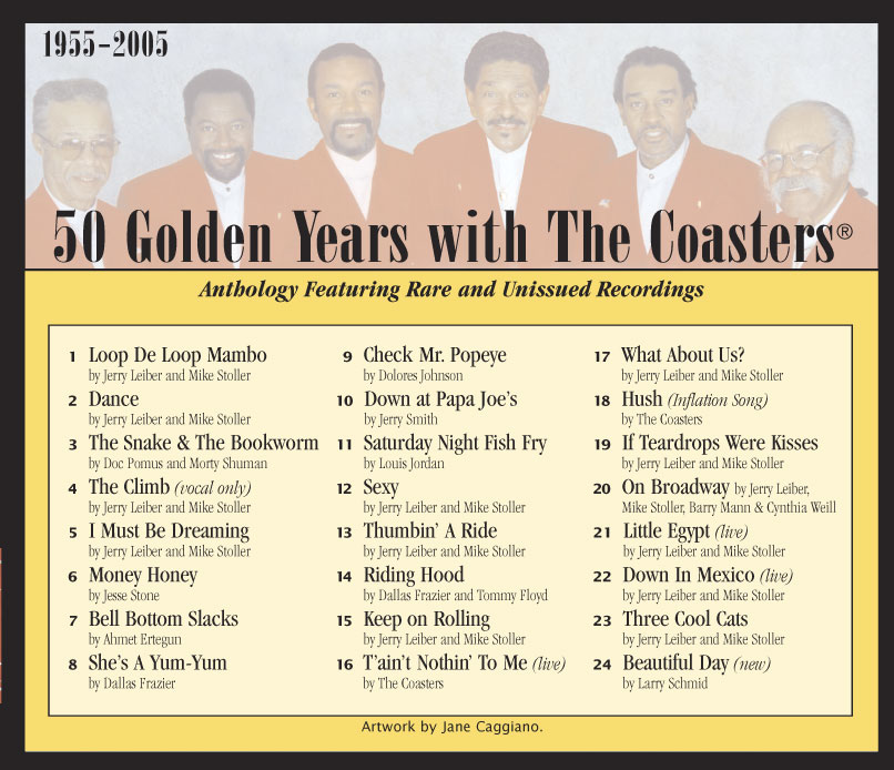 Back cover of new CD with tracks list.