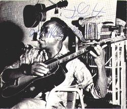 John Lee Hooker around 1958, when Marcel Chauvard and Jaques Demetre introduced him to Europe.