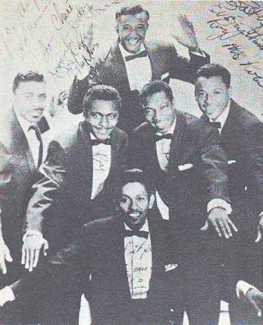 The Robins of 1954-55; Top: Ty Terrell Leonard; Centre: Billy and Roy Richards, Bobby Nunn and Grady Chapman; Bottom: Carl Gardner.