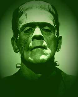 Frankenstein tinted green