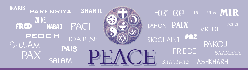 Peace in many languages of the world