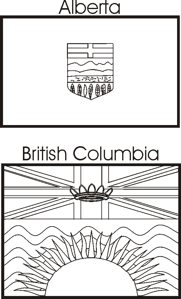 Alberta & British Columbia Flags