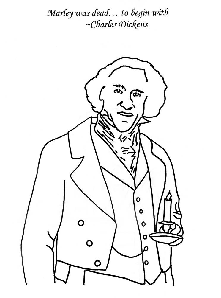 a christmas carol jacob marley coloring pages - photo #24