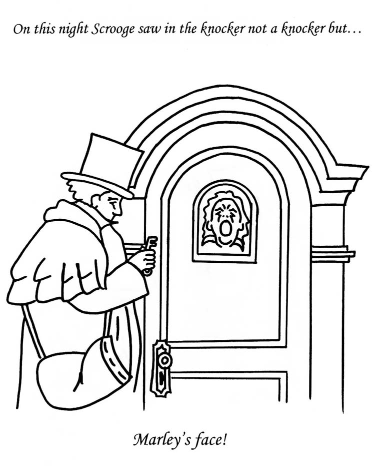 a christmas carol jacob marley coloring pages - photo #11