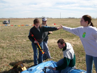 The Raytown Team prepares a test launch