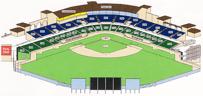 Roger Dean Stadium Detailed Seating Chart