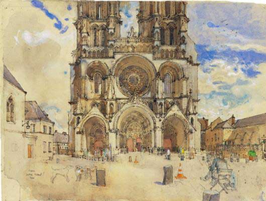 Laon being Built, Laon, Gothic (http://www.thefineartsociety.com/pages/single/860.html)