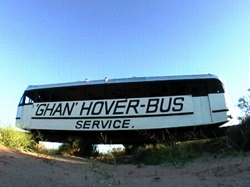 Hover Bus on the Old Ghan crossing Alberrie Creek