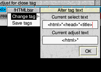 Changing the tag text