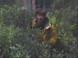 Jackie in the bushes