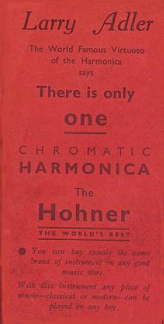 Larry Adler Hohner Chromonica Endorsement