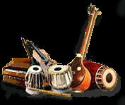Instuments accomapnying carnatic concert - Click the instrument to know more about it.
