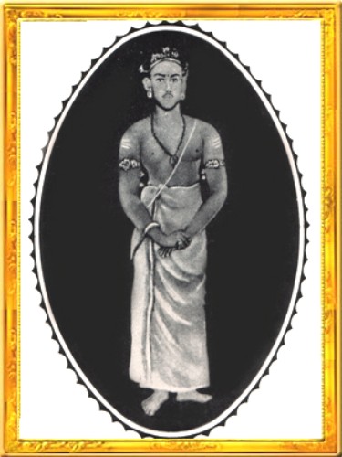Maharaja Swathithirunal - in Temple attire - Cilck for Biography