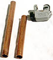 6" and 4" copper pipe, pipe cutter