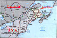 map of eastern US & Canada