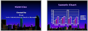 Night Line PowerPoint Template