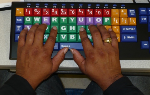 Large keyboard with large hands