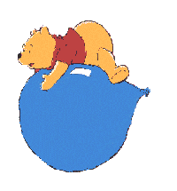 pooh on balloon