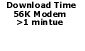 Download time with a 56k