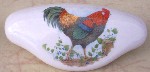Drawer Pull Red BlueLeghorn Rooster