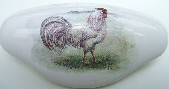 Drawer Pull White Leghorn Rooster