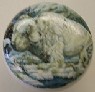 CERAMIC CABINET KNOB KNOBS  WILDLIFE WHITE BUFFALO