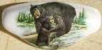 Ceramic Drawer Pull Black Bear &  Cub
