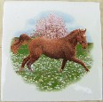 Ceramic Tile Running Sorrel horse