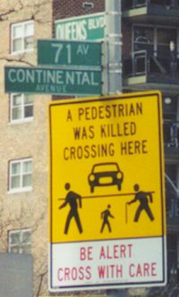 A pedestrian was killed here