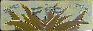 Dragonflies In Reeds Tile Click To Enlarge