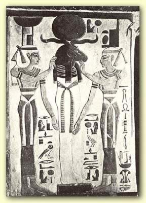Isis and Nephthys proclaiming that both Re and their bother Osiris occupy the same heavenly body