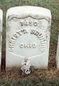 Grave of Christopher Bruning at Andersonville