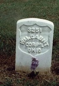 Grave of William Gaunt at Andersonville