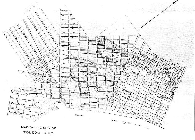 Map of Toledo, 1862