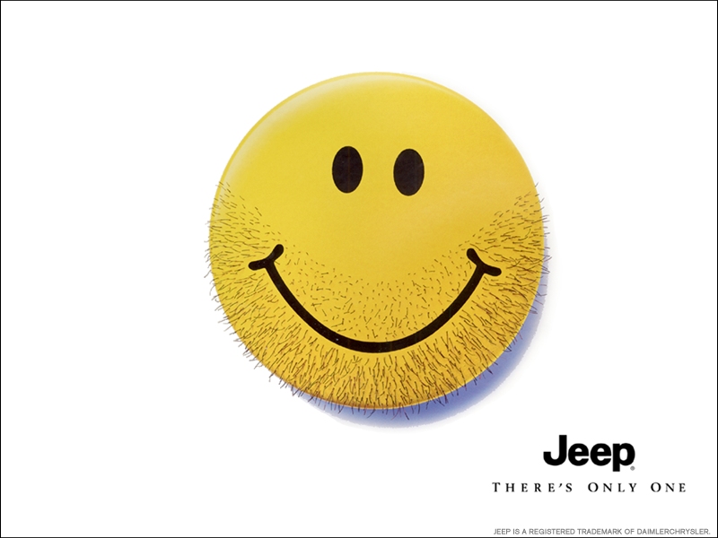 Jeep scruffy smiley face