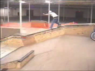 Joe performing a soul down a double kink ledge at the flow.