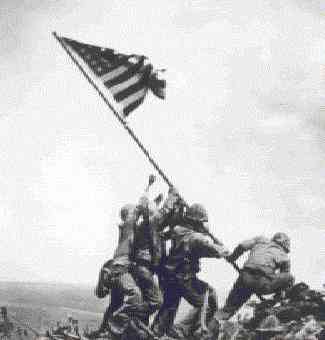 Flag rasing at Iwo Jima photo by Joe Rosenthal