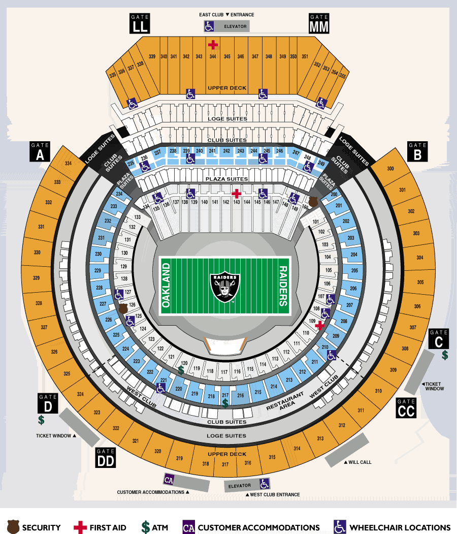 Raiders Tickets Seating Chart