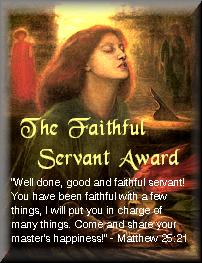 Barbara's Christian Poetry Faithful Servant Award
