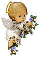 Angel With Flowers