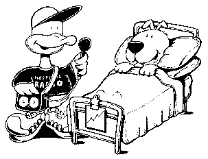 DJ duck and Radio Hound patient.