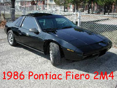 My 1986 Pontiac Fiero 2M4 Page