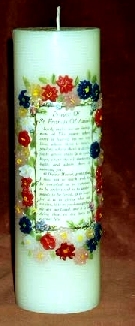 Prayer of St.Francis candle