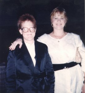 Me and Colen on our way to the Kona Community Players awards show. We were both nominees! 1988.