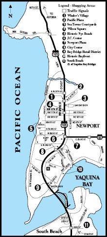 Map of Newport Oregon